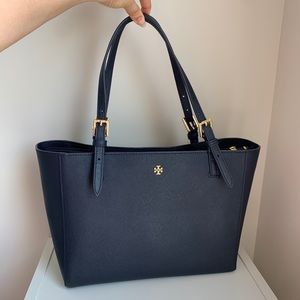 Tory Burch Emerson Small Buckle Tote Royal Blue